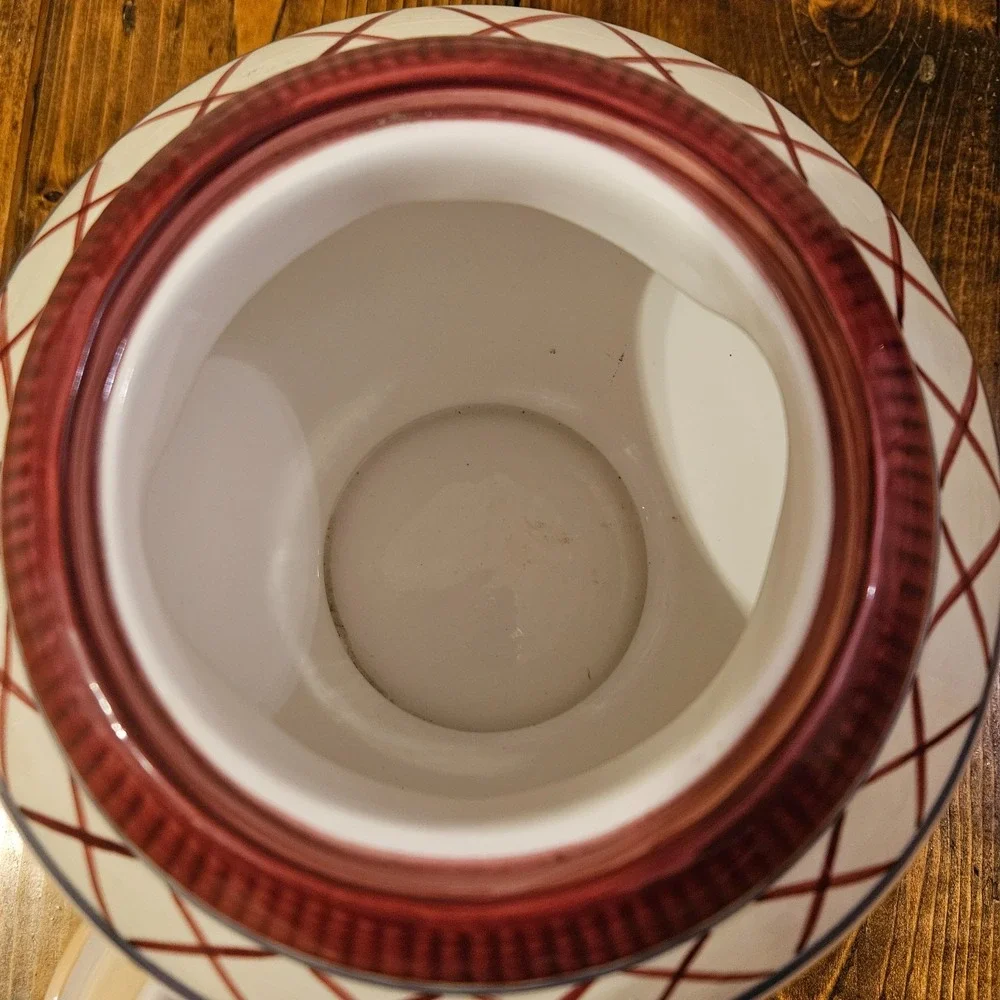 Vintage Heartfelt Kitchen Creations Rooster‎ Canister w Lid Farmhouse Country